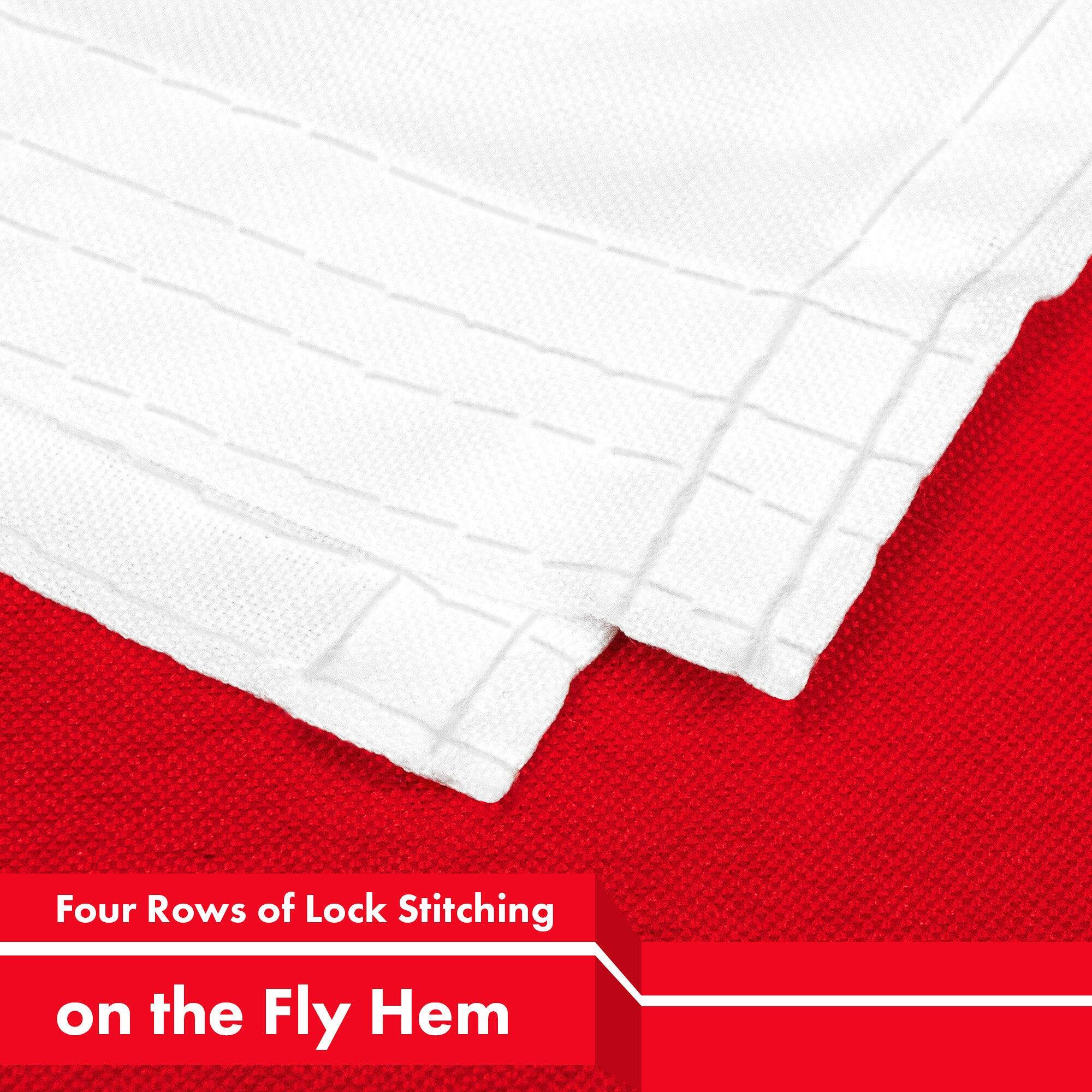 Four Rows of Lock Stitching on the Fly Hem