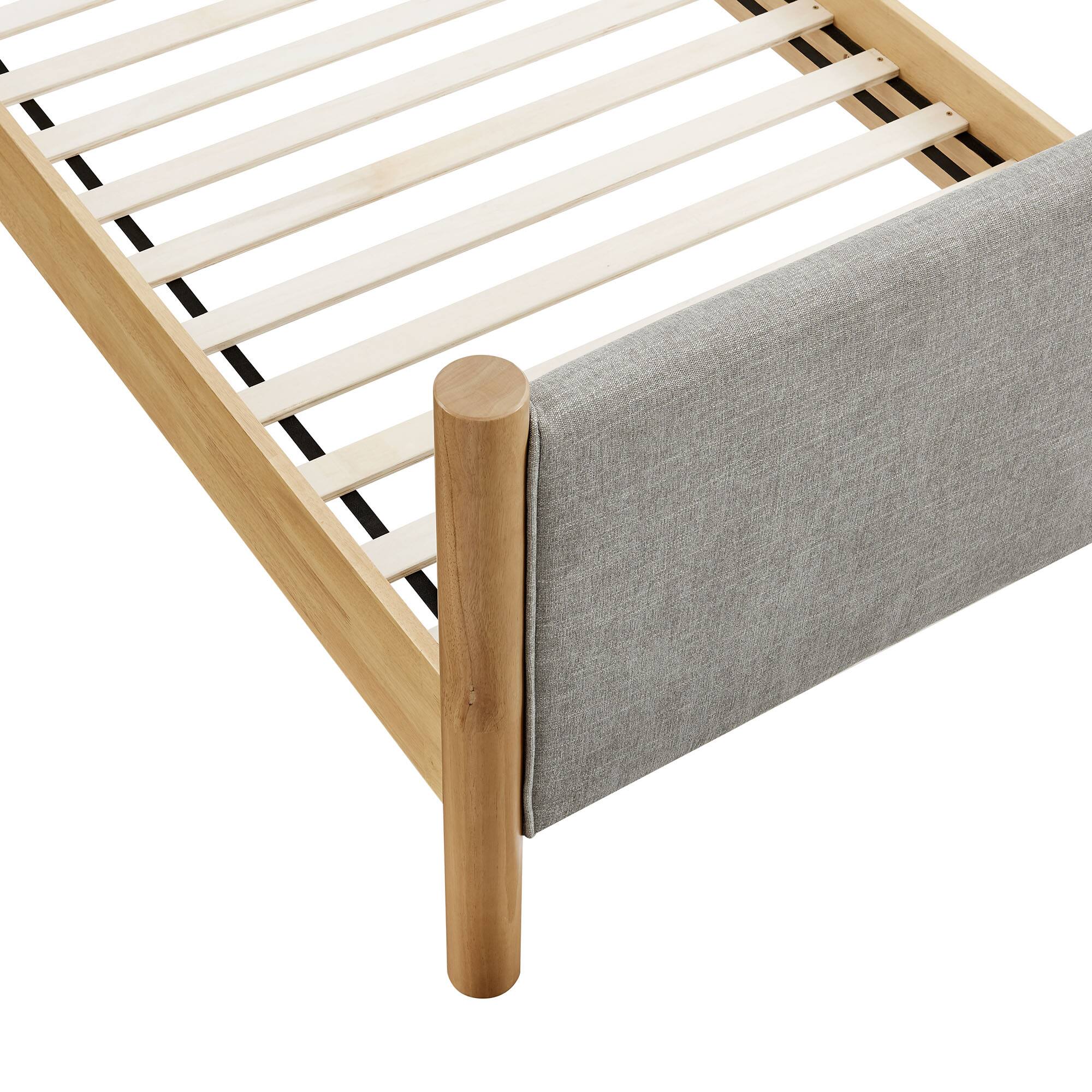 Alt View 5. Modway - Maven Twin Size Fabric Upholstered Platform Bed - Oatmeal.