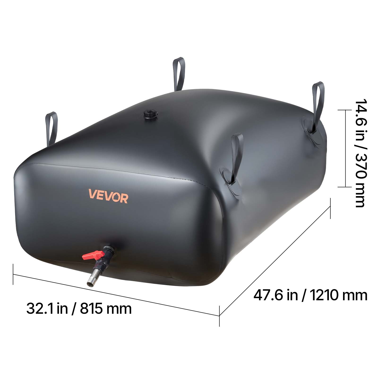 VEVOR

14.6 in / 370 mm

32.1 in / 815 mm

47.6 in / 1210 mm