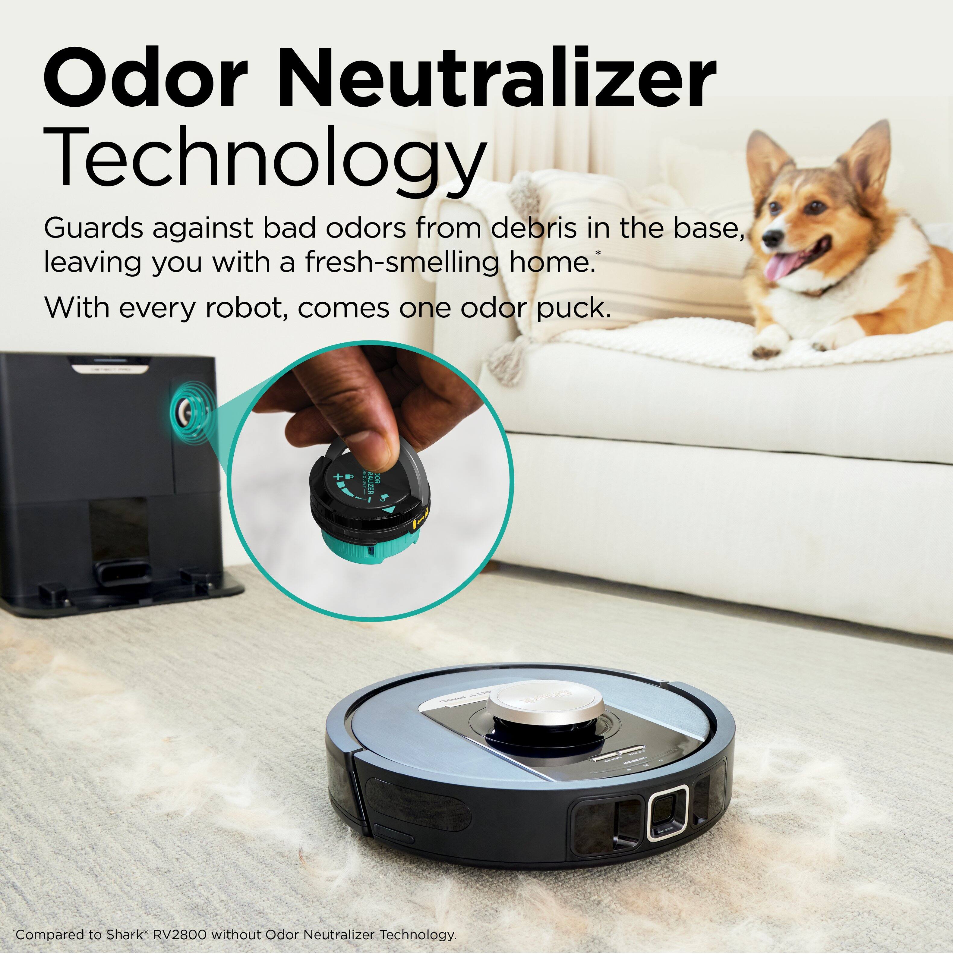 Odor Neutralizer Technology is a feature that guards against bad odors from debris in the base, leaving you with a fresh-smelling home. With every robot, comes one odor puck. This technology is an added benefit compared to the Shark RV2800 without Odor Neutralizer Technology.