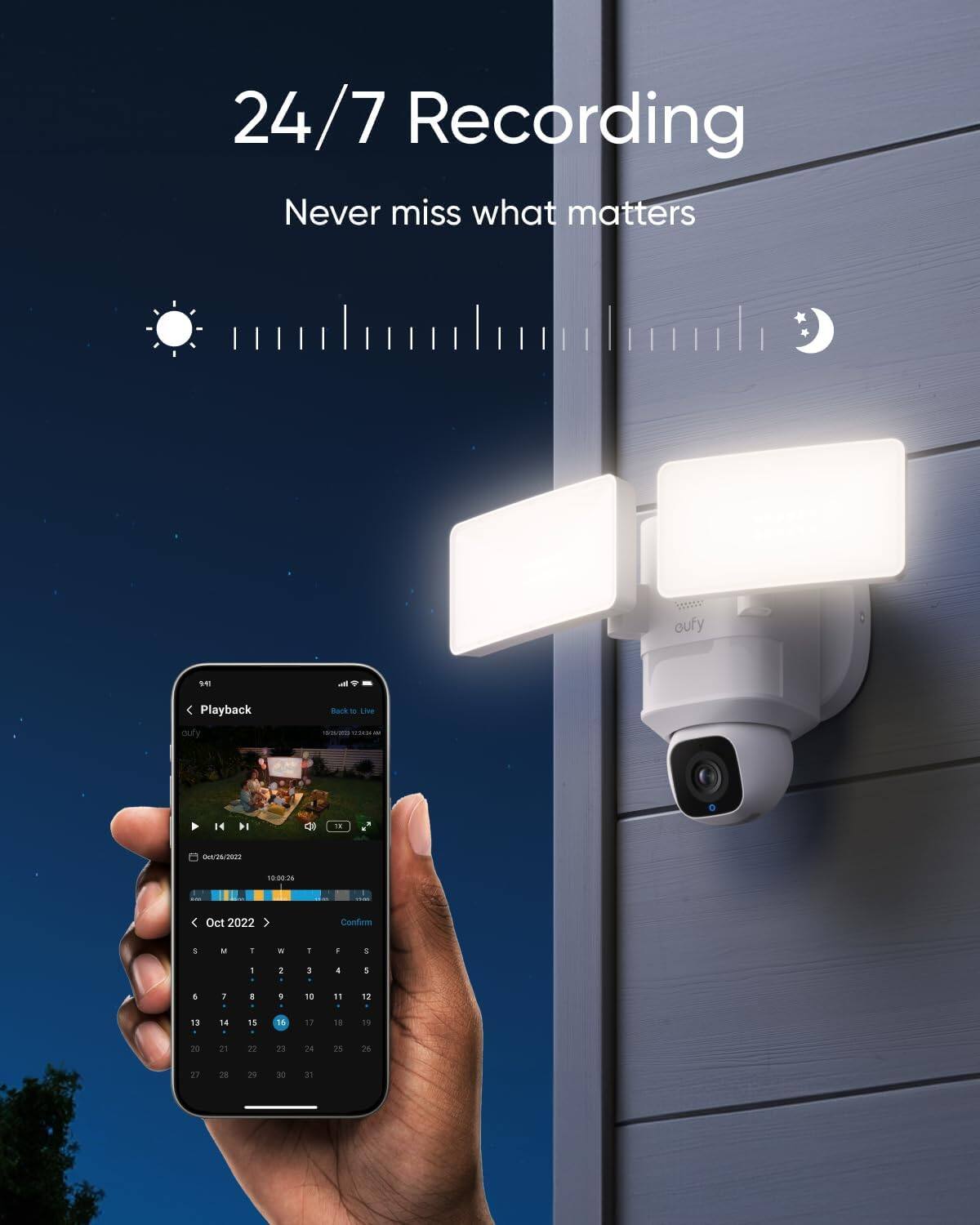 24/7 Recording  
Never miss what matters

oufy  
341  
Its. 9

Playback  
Rack D Live  
10/20  
-  
14  
14

DC  
Oct/25/2022  
10:00:26  
-  
Oct 2022  
Confirm  
S  
M  
T  
W  
1  
S  
1  
2  
3  
I  
5  
6  
7  
8  
9  
10  
11  
12  
13  
14  
15  
16  
17  
13  
19  
20  
21  
22  
22  
24  
25  
26  
27  
28  
29  
30  
31