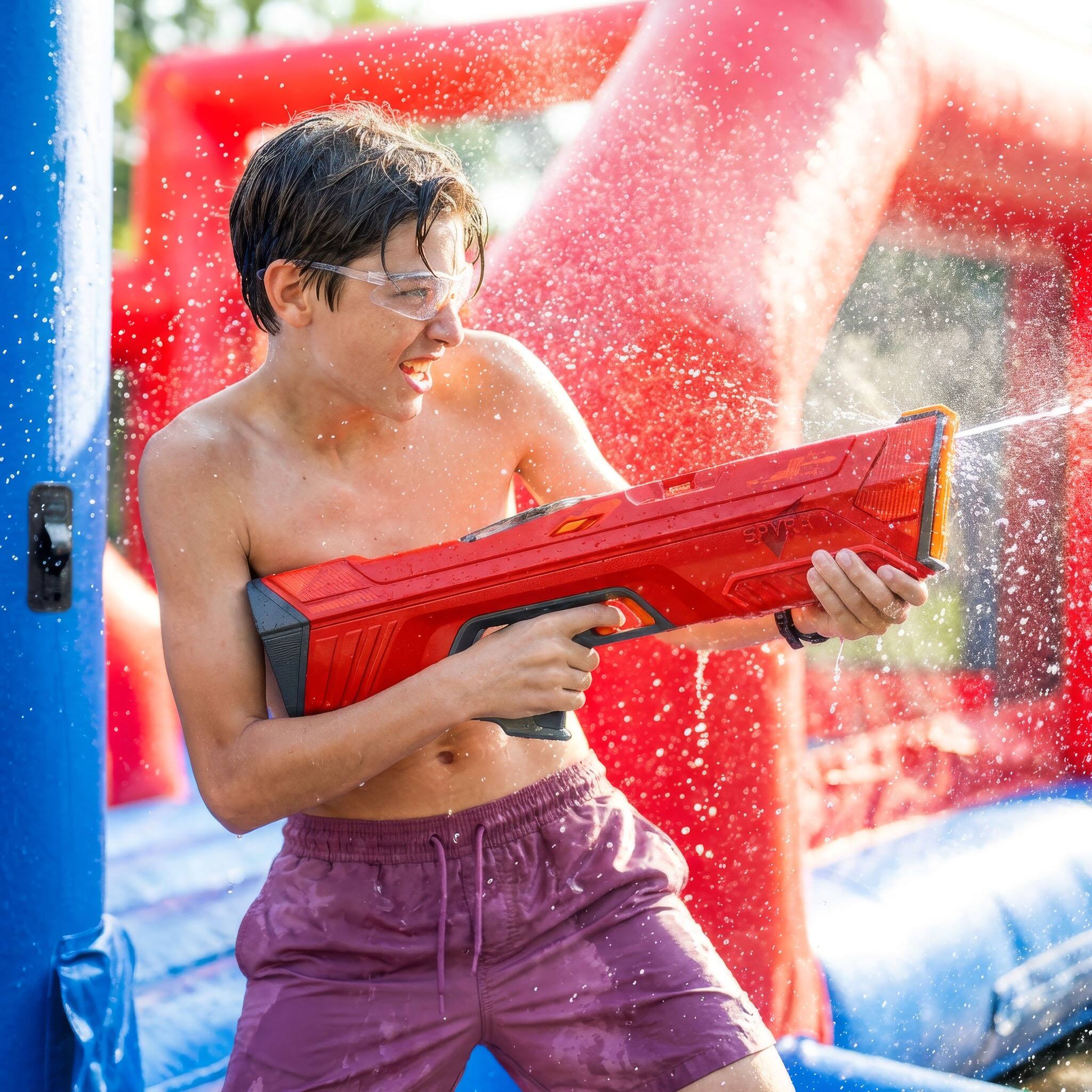 Alt View 2. SPYRA - SPYRA Electric Water Blaster Outdoor Squirt for Pool Games, SpyraFour , Red - Red.