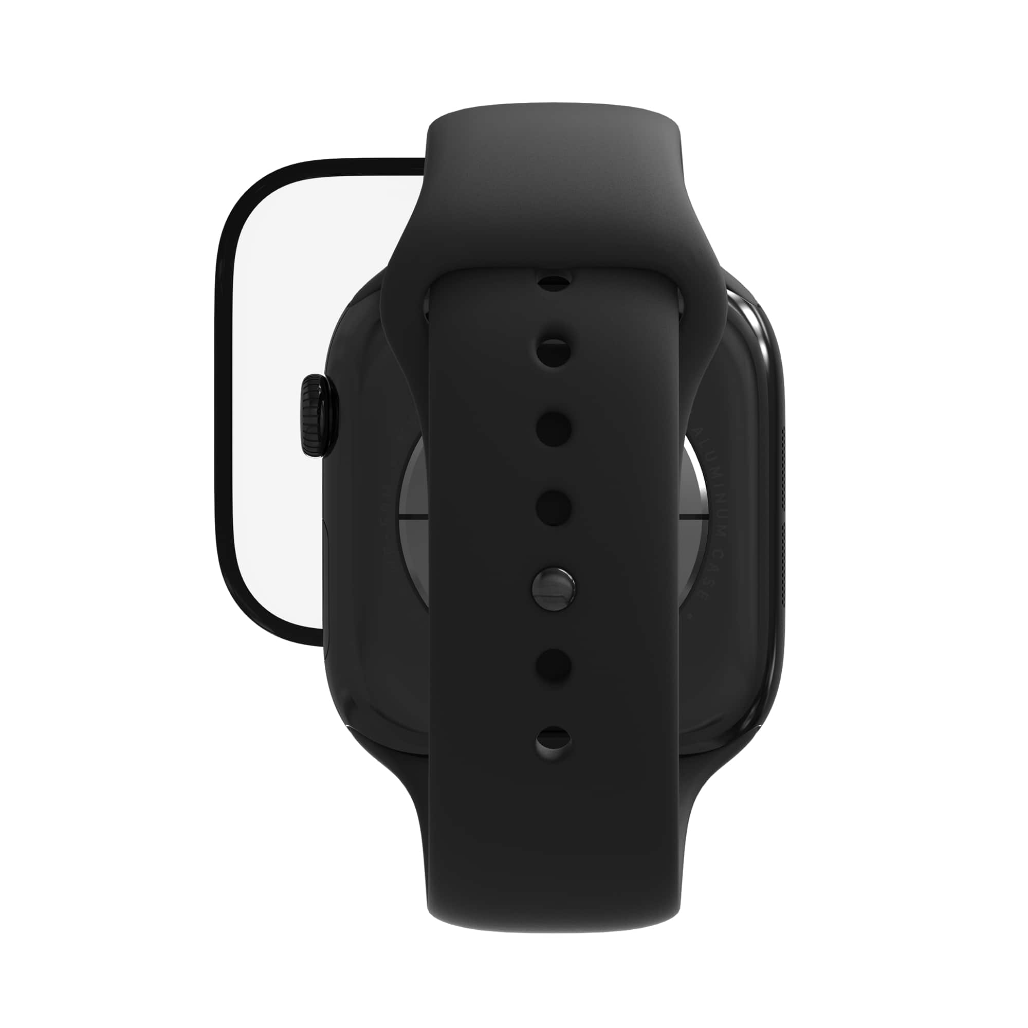 The watch is made of aluminum case.