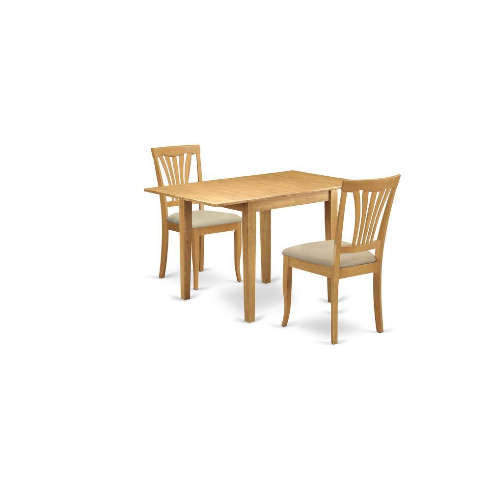 Left. East West Furniture - Dining Room Set Oak - Brown.