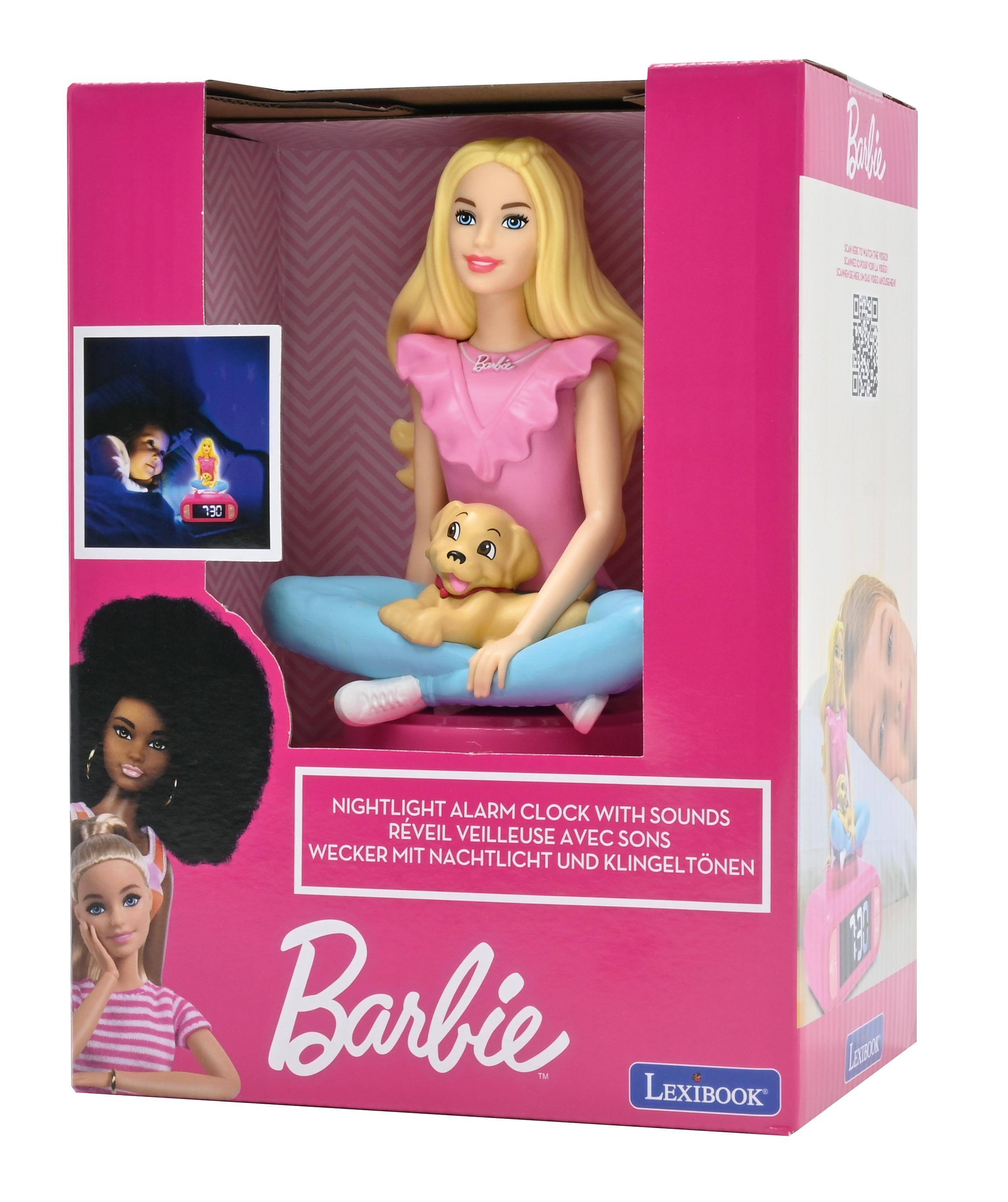 Butte CHECOPOLATE 102 DESERGER  
Bab  
CCC 130  
NIGHTLIGHT ALARM CLOCK WITH SOUNDS RVEIL VEILLEUSE AVEC SONS WECKER MIT NACHTLICHT UND KLINGELTÖNEN Barbie TM LEXIBOOK  
LEIROK