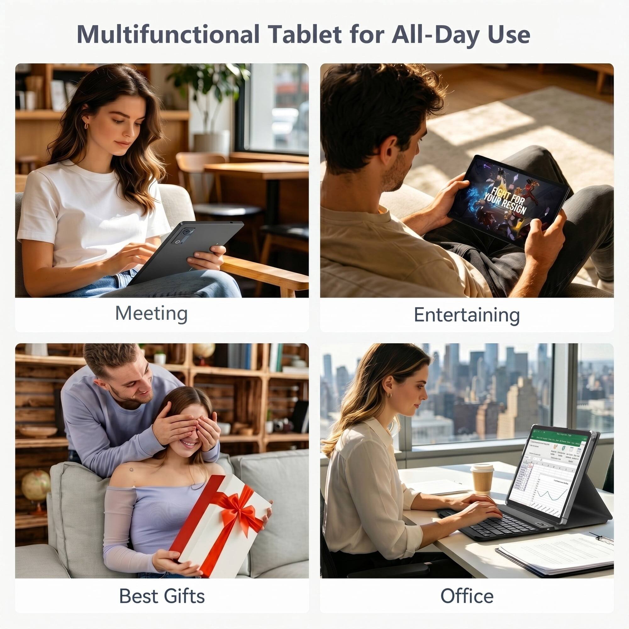 Multifunctional Tablet for All-Day Use

- Meeting
- Entertaining
- Best Gifts
- Office