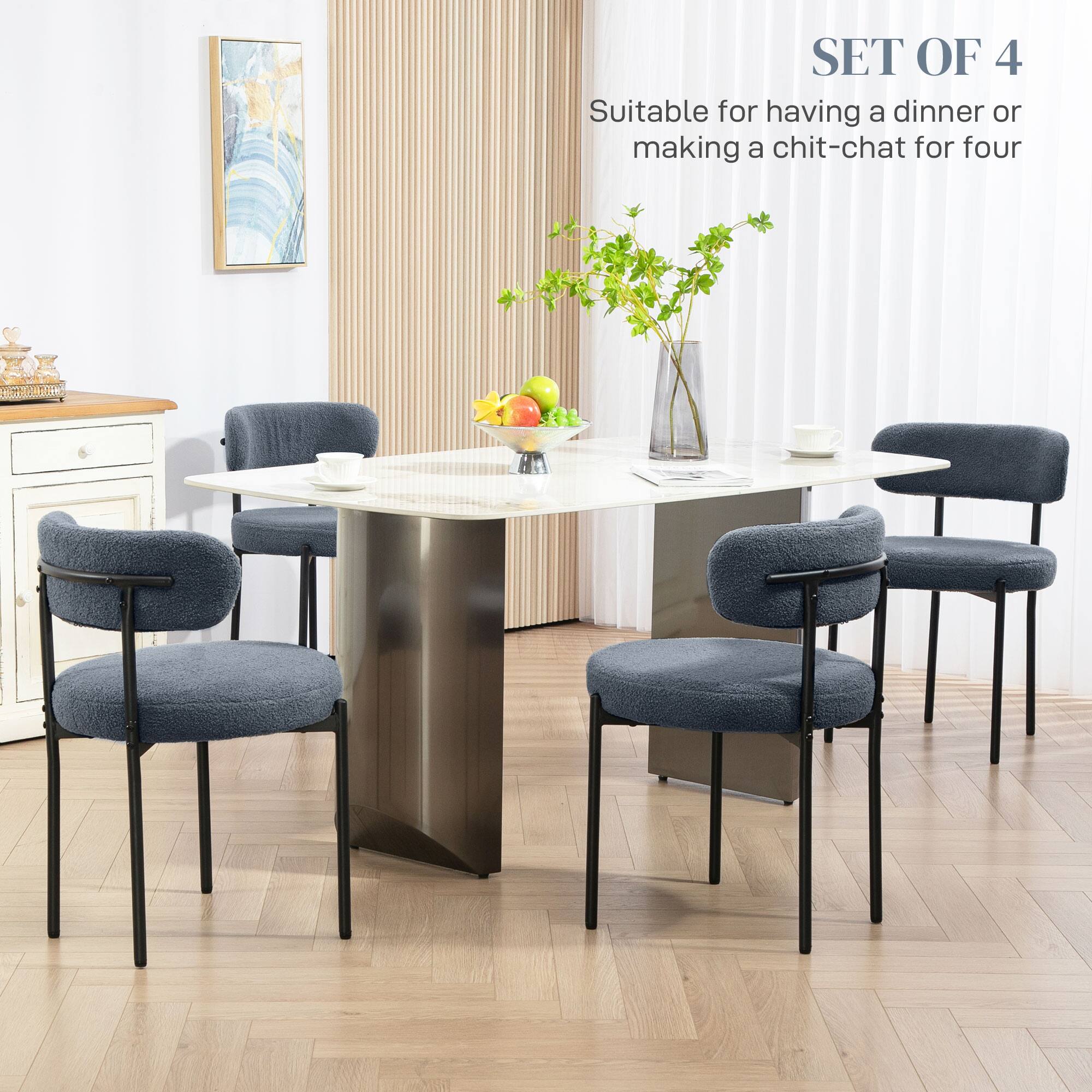 SET OF 4  
Suitable for having a dinner or making a chit-chat for four