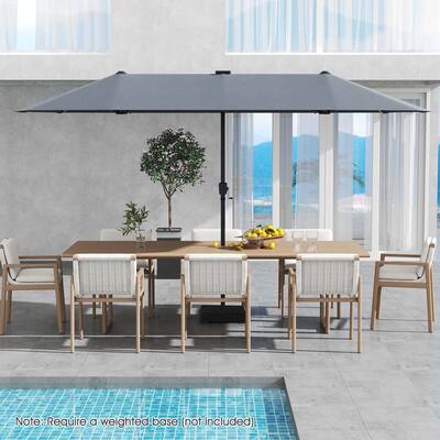 Costway 13 FT Large Patio Umbrella with LED Solar Lights Crank Handle 12 Heavy Duty Ribs Gray HCST06713 - Best Buy Costway 13 FT Large Patio Umbrella with LED Solar Lights Crank Handle 12 Heavy Duty Ribs Gray HCST06713 - Best Buy