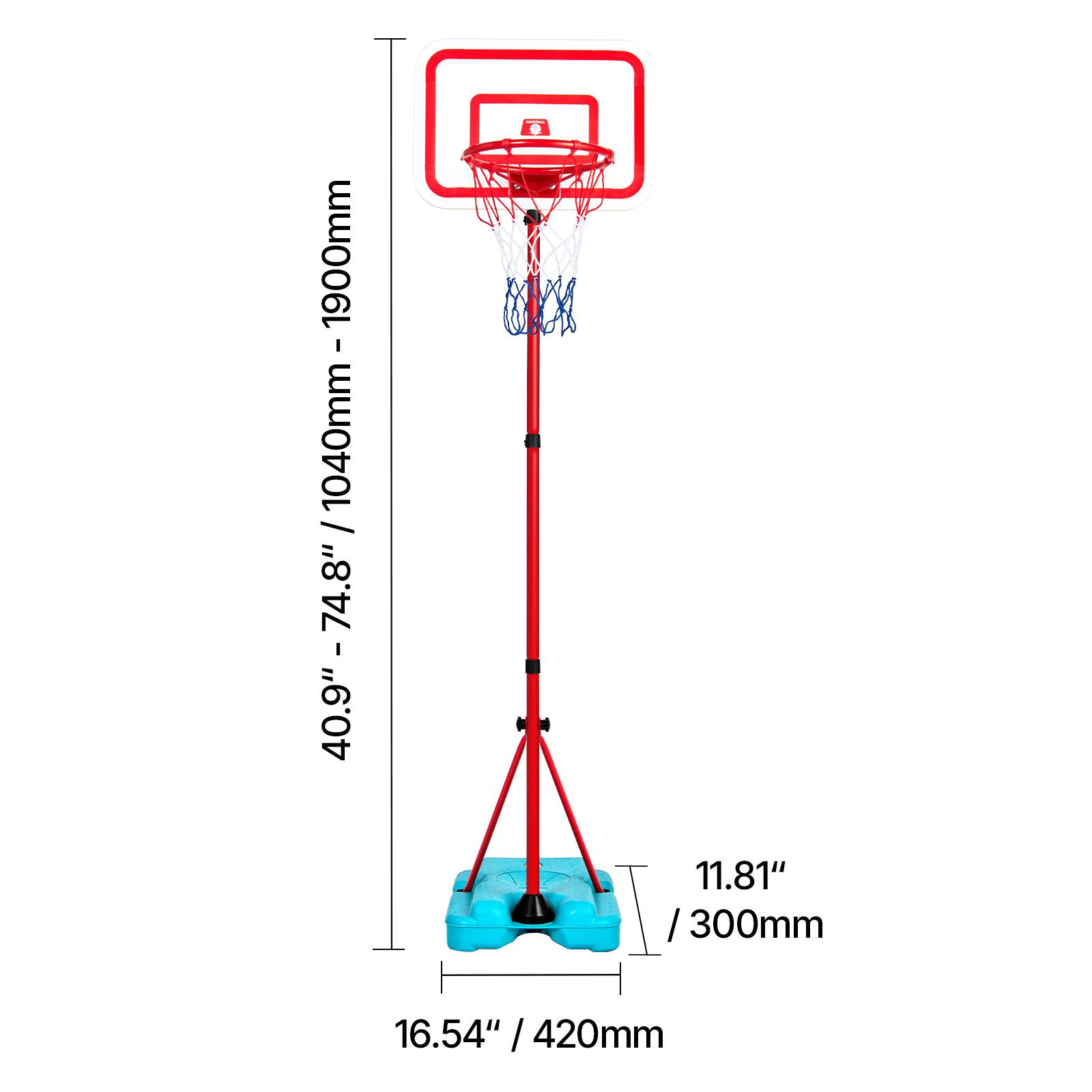 - Height: 40.9" - 74.8" / 1040mm - 1900mm
- Width: 16.54" / 420mm
- Depth: 11.81" / 300mm