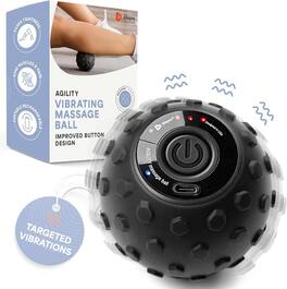 LifePro - Agility Vibrating Massage Ball - 4-Speed Peanut Roller for Muscle Recovery, Mobility & Relaxation - Black