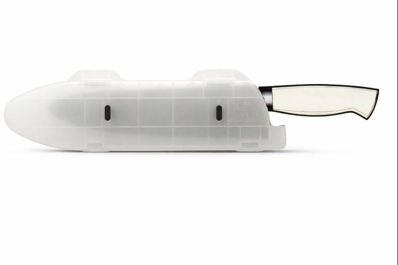 Front. Blade Guard - Blade Guard 10" Knife Protector for Safe Storage, Travel & Drawer Edge Protection Dishwasher Safe - Clear.