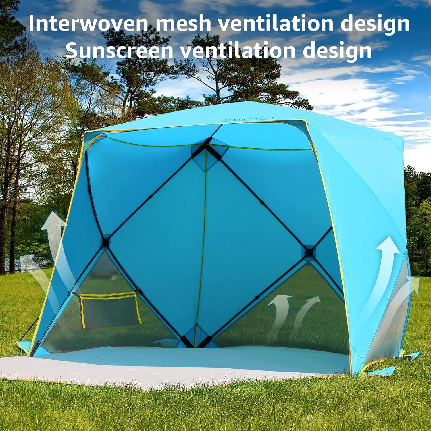 Interwoven mesh ventilation design  
Sunscreen ventilation design