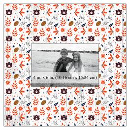 Fan Creations - Auburn Tigers 10'' x 10'' Floral Pattern Frame - Multicolor