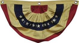 BreeBe - Aged Flag Bunting 30" - Red, White, Blue
