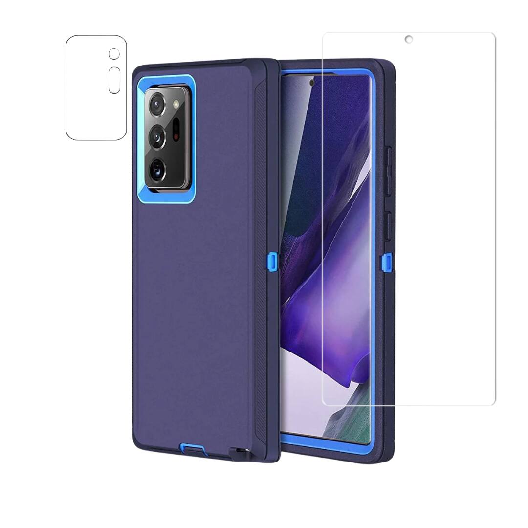 Front. Entronix - Entronix Heavy Duty Bundle for Samsung Galaxy Note 10 Plus - Case & Screen Protector - Blue.