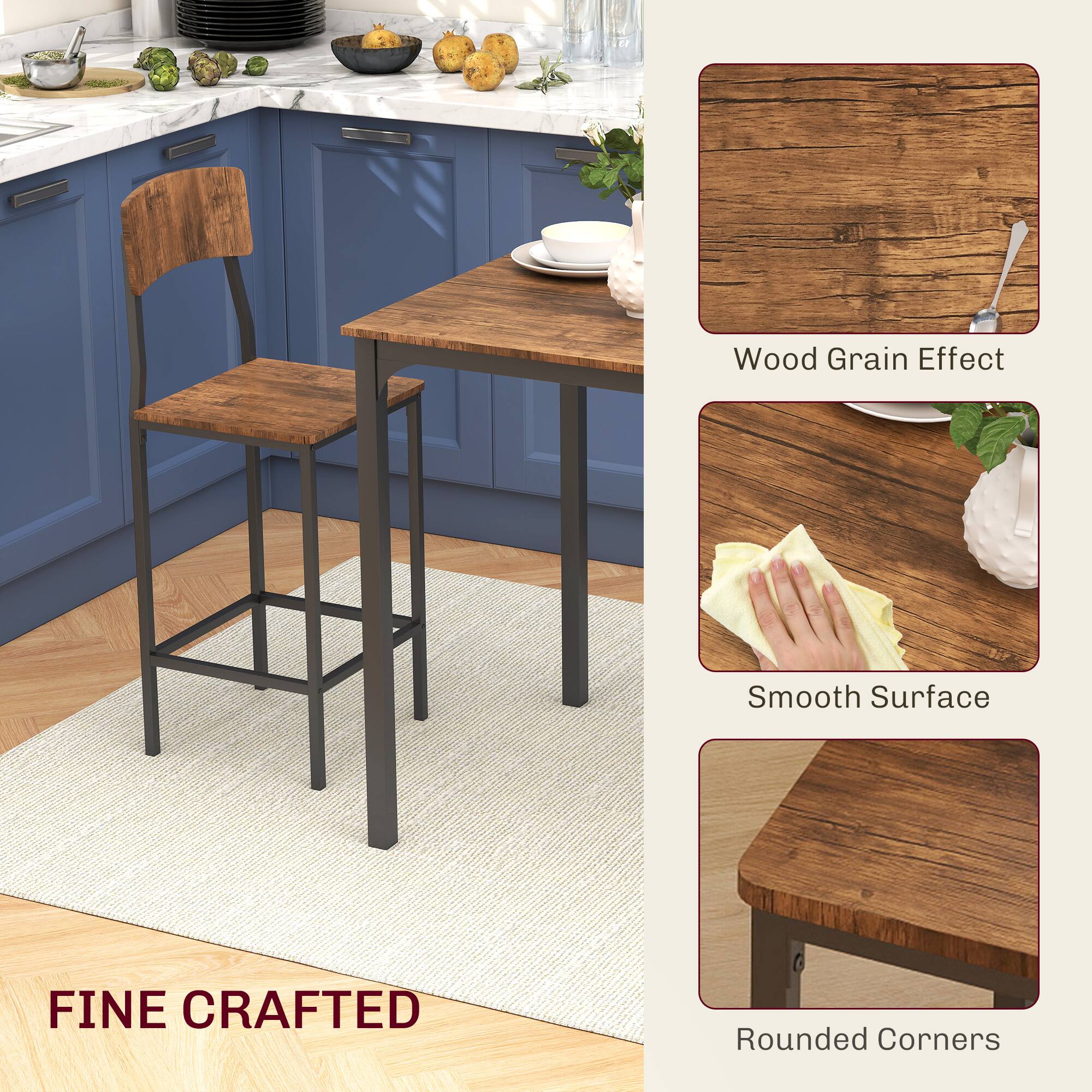 Wood Grain Effect  
Smooth Surface  
FINE CRAFTED  
Rounded Corners