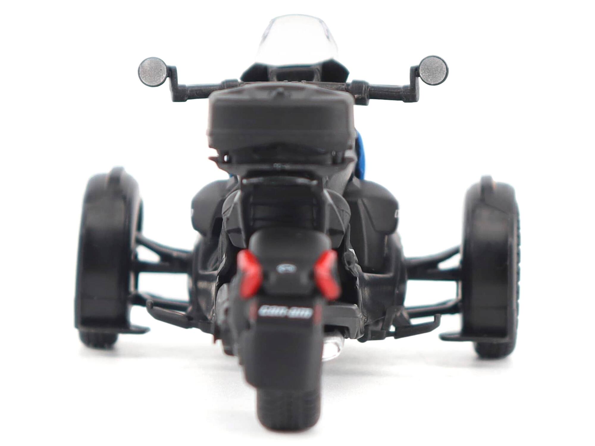 Alt View 4. BRP Models - Can-Am Ryker Rally 3-Wheel Motorcycle Galactic Blue and Black 1/32 Diecast Model by BRP Models.