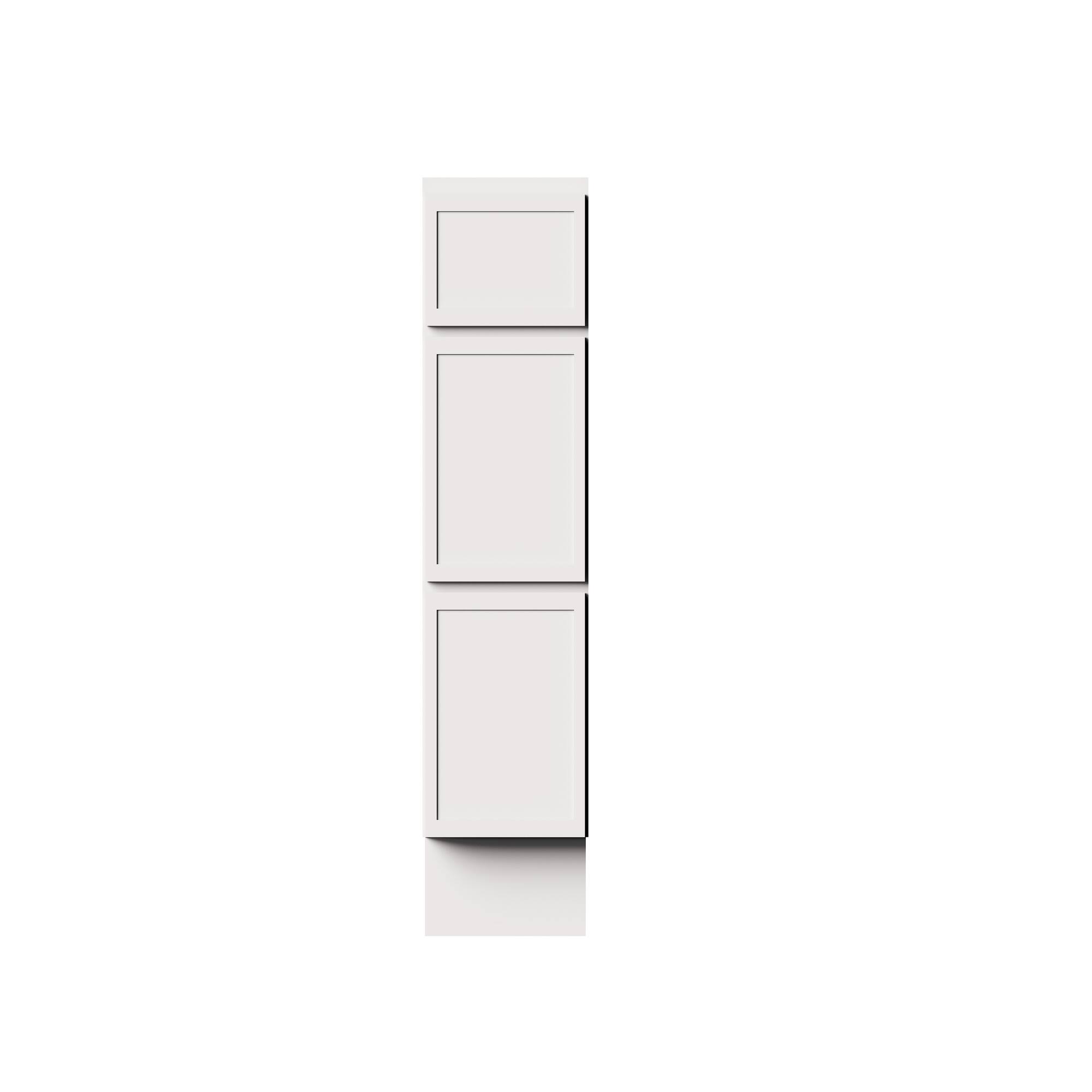 Alt View 1. Boyel Living - 12-in W x 34.5-in H x 24-in D Slim Shaker RTA Kitchen 3-Drawer Base Cabinet with Soft-Close Drawers - Snow White.