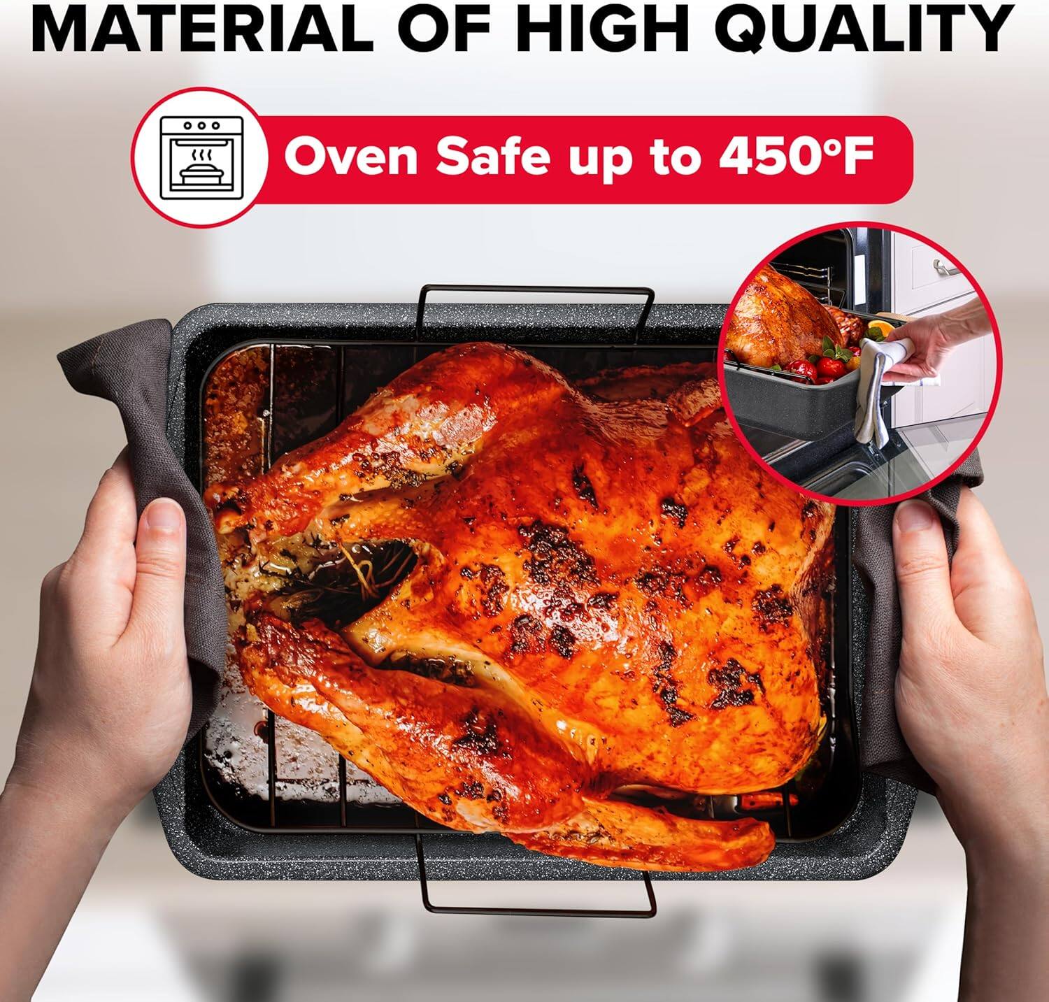MATERIAL OF HIGH QUALITY

Oven Safe up to 450°F