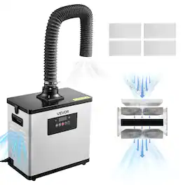 VEVOR - Solder Fume Extractor, Upgraded 4-Stage Filtration Soldering Smoke Absorber with 510 m³/h Strong Suction