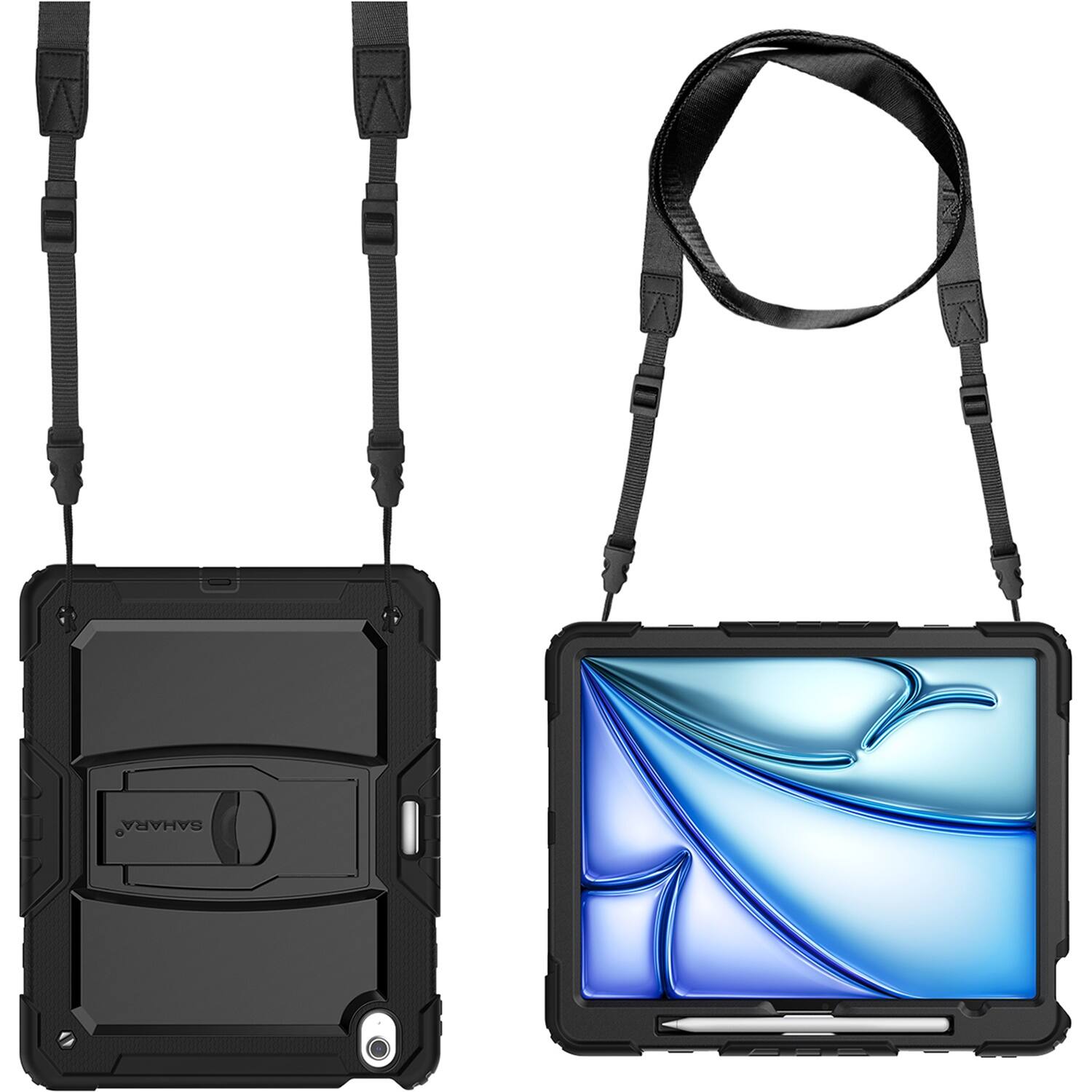 Alt View 14. SaharaCase - Raider Series Heavy-Duty Case for Apple iPad Air 13" M3/M2 - Scorpion Black.