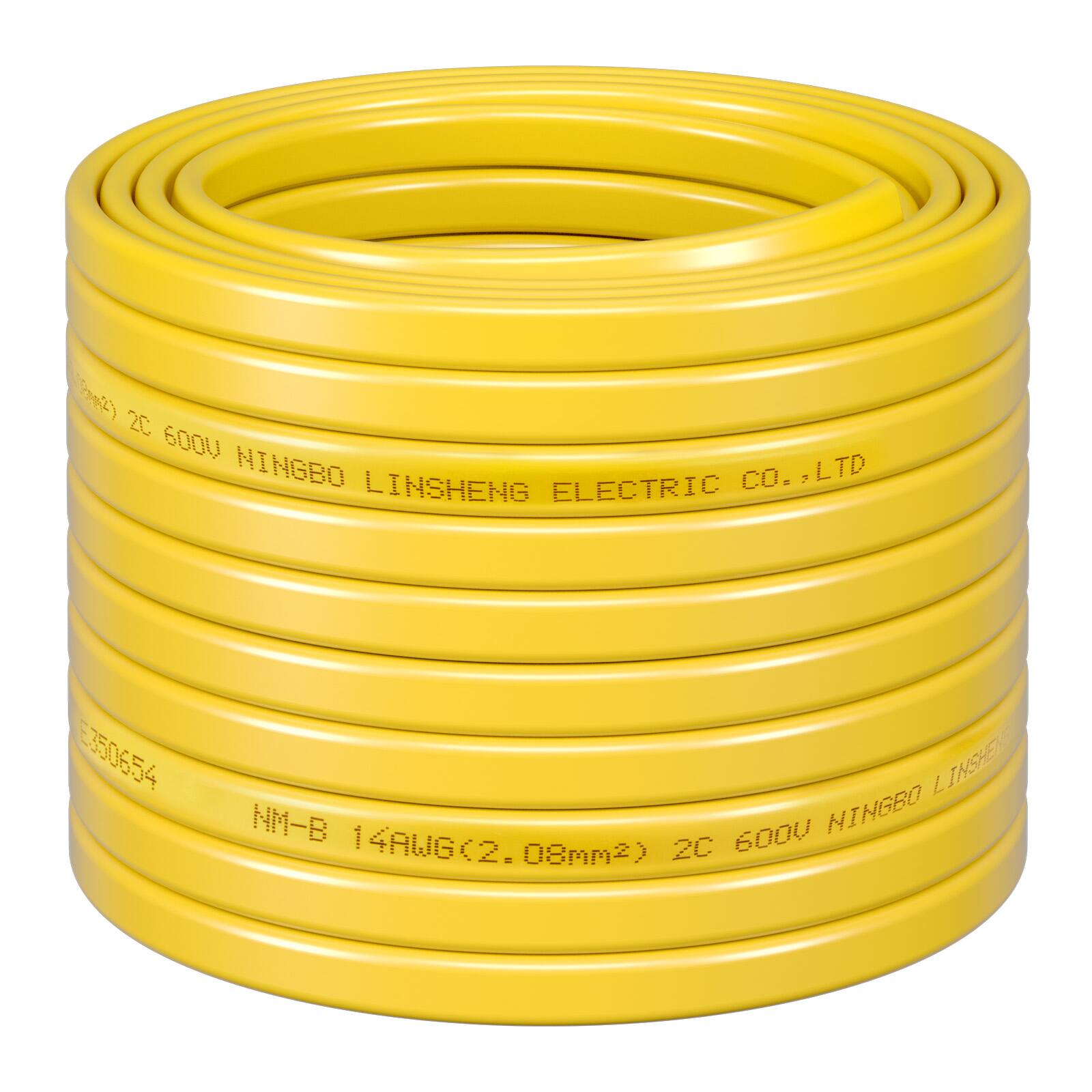 2C 600V NINGBO LINSHENG ELECTRIC CO., LTD  
E350654  
NM-B 14AWG(2.08mm²) 2C 600V NINGBO LINSHENG