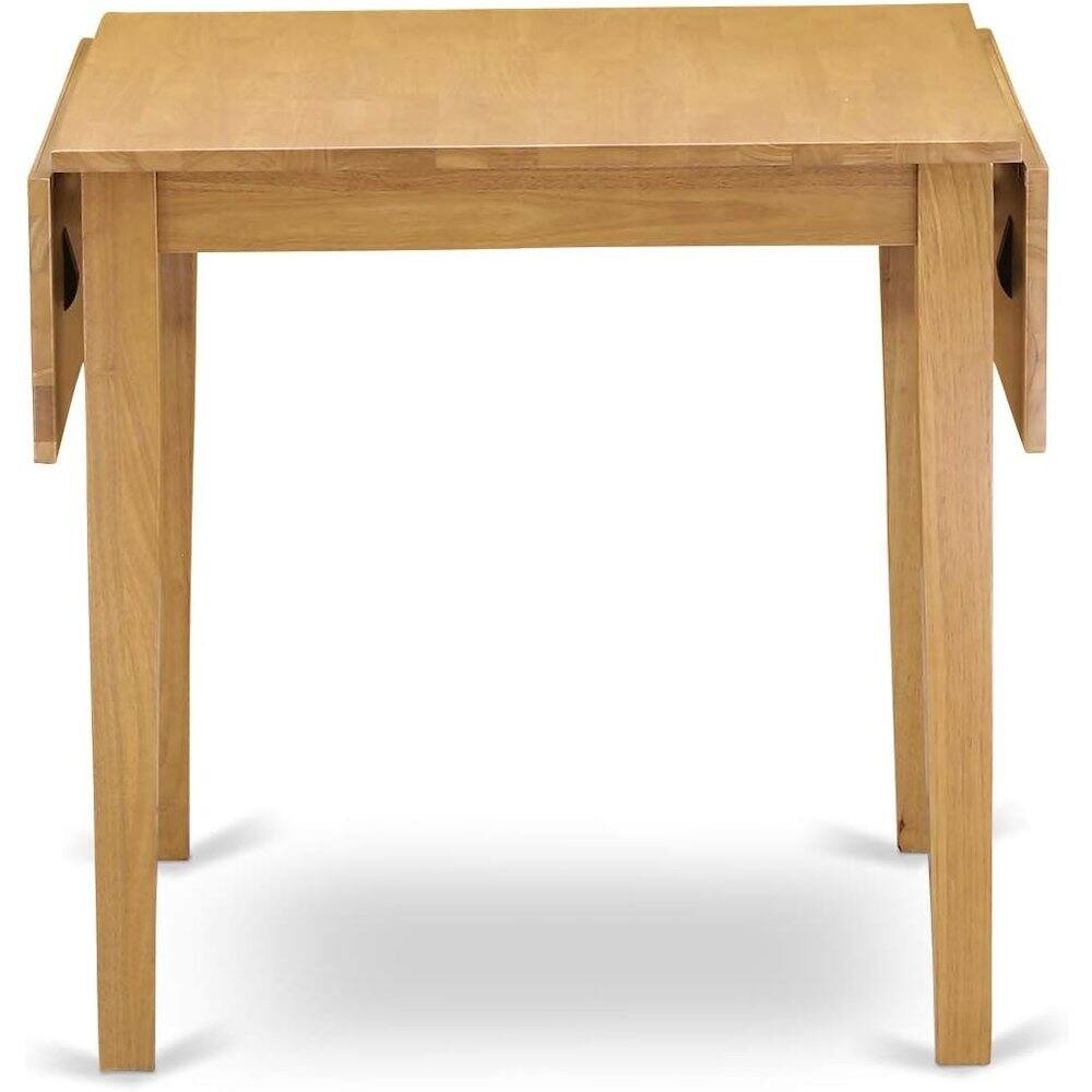 Back. FurniFact - Solid Wood Small Dining Table for 2 with Chairs - Brown.