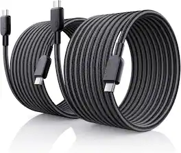 Anker - USB C to USB C Cable (2Pack, 10FT),240W Type-C Fast Charging Cord - Black