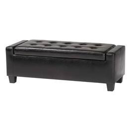 Baxton Studio - Manchester Ottoman - Black