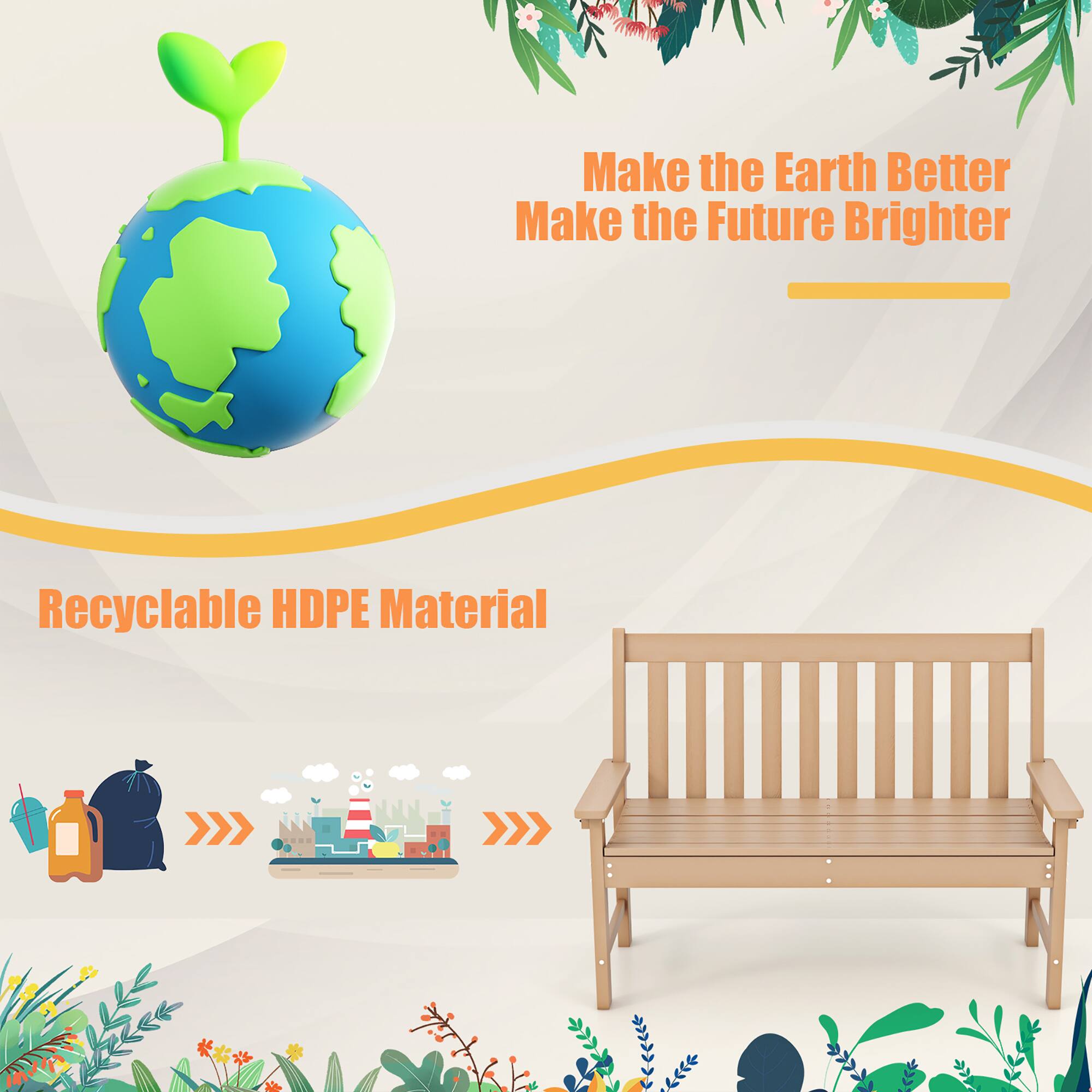 Make the Earth Better, Make the Future Brighter, Recyclable HDPE Material