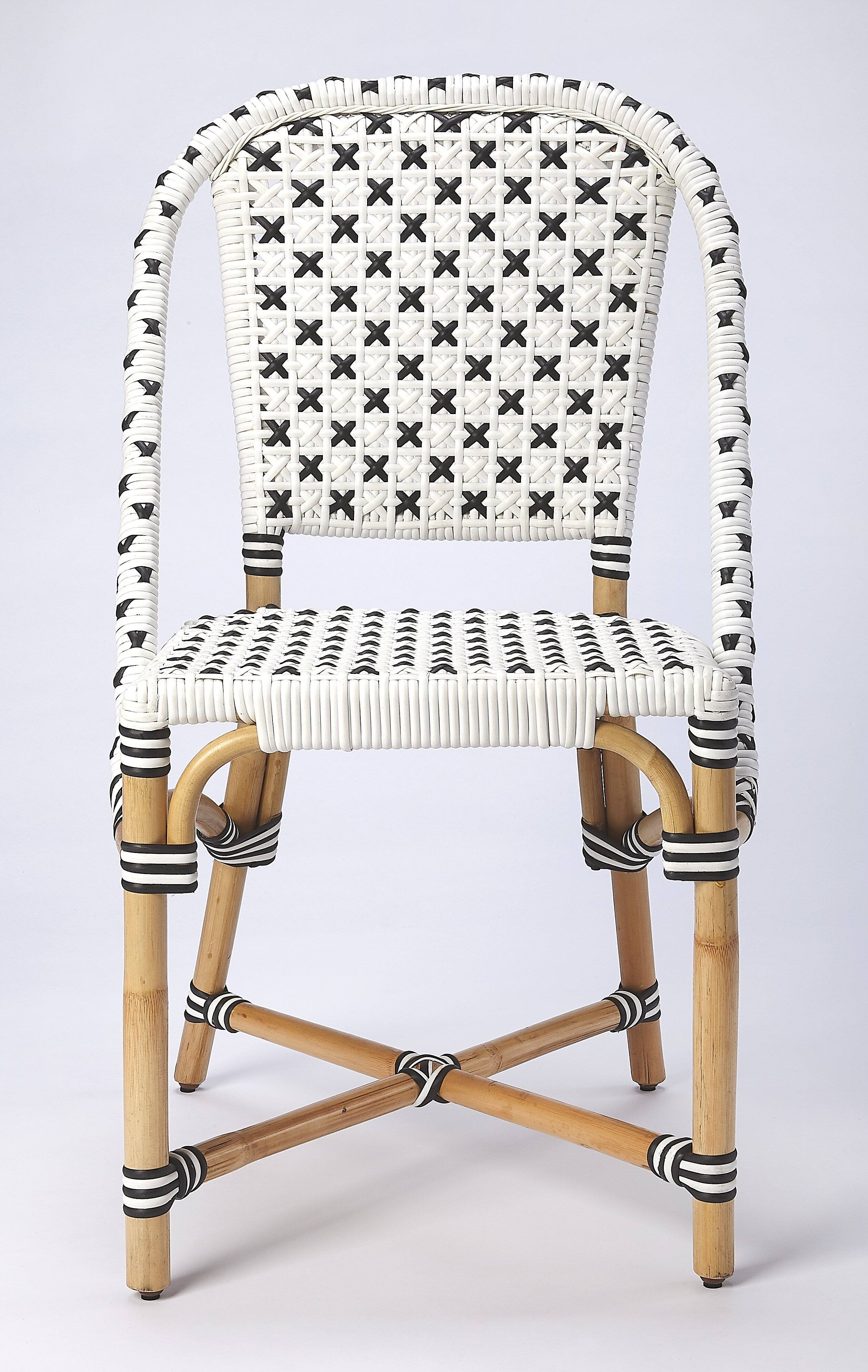Alt View 5. Butler Specialty - Tenor 18.5 in. Seat Height Rattan Side Dining Chair with Back - White.