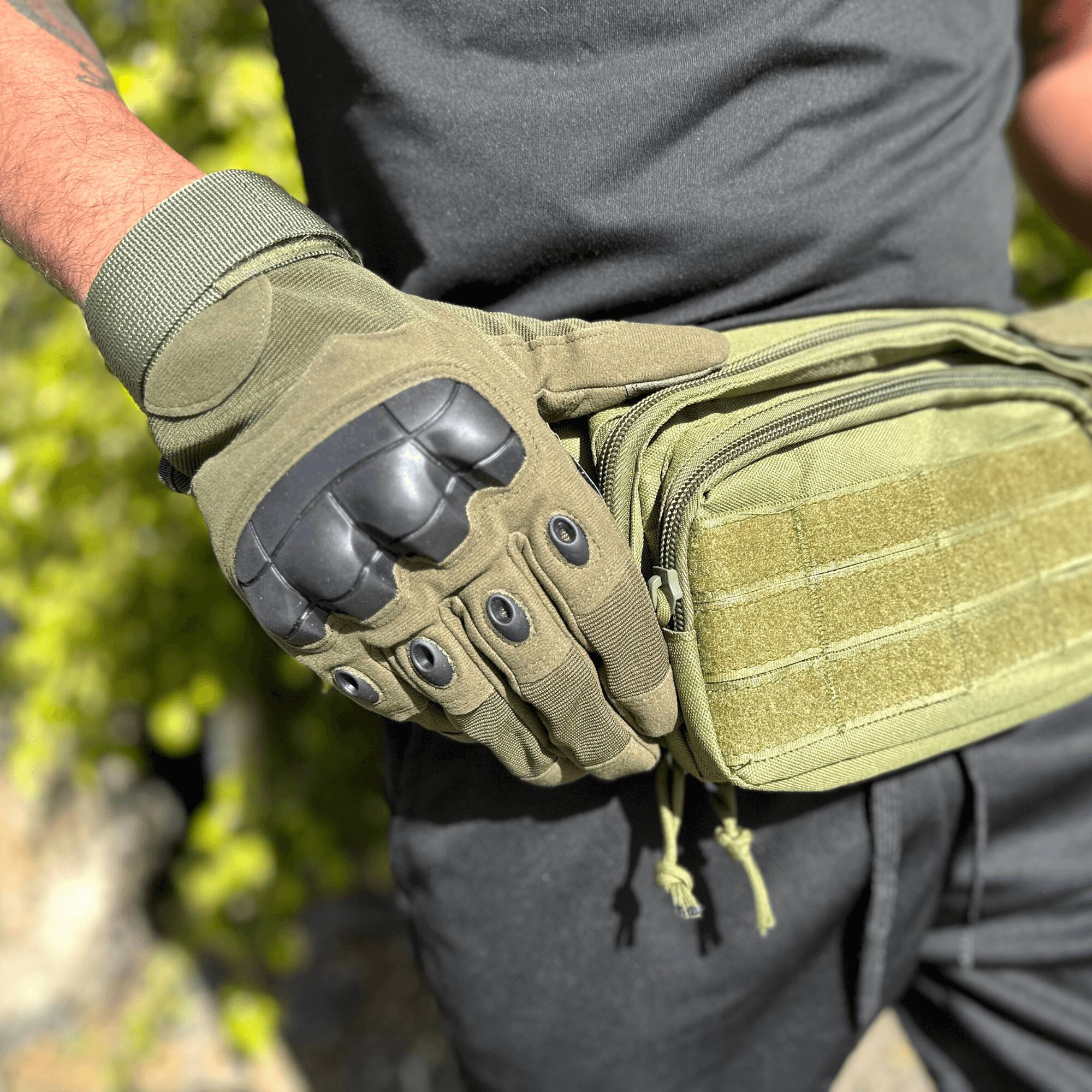 Alt View 3. JupiterGear - Tactical Military Airsoft Gloves for Outdoor Sports, Paintball, and Motorcycling with Touchscreen Fingertip Capability - Green.