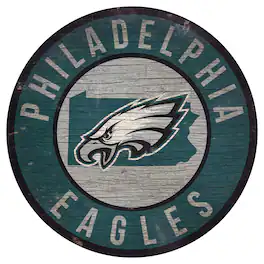 Fan Creations - Philadelphia Eagles 12'' x 12'' State Circle Sign - Multicolor