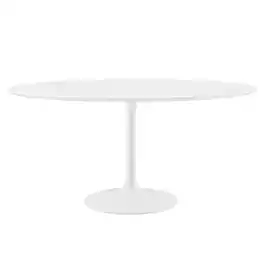 Lippa 60" Round Wood Dining Table by Modway - White
