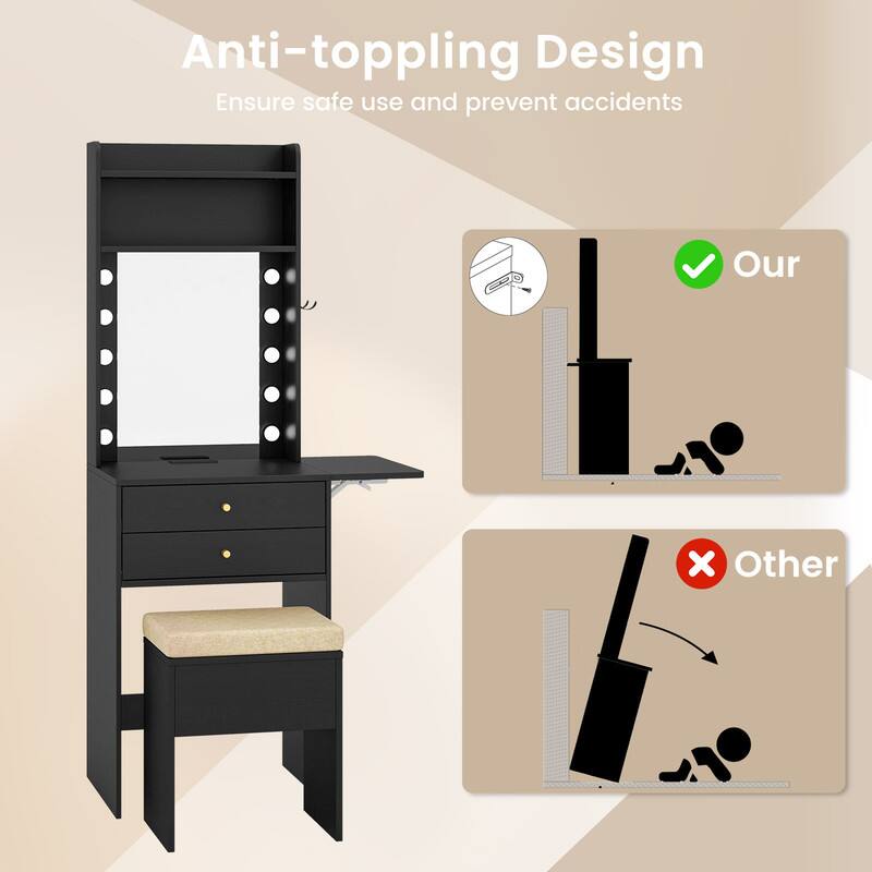 Anti-toppling Design  
Ensure safe use and prevent accidents  

Our  
Other