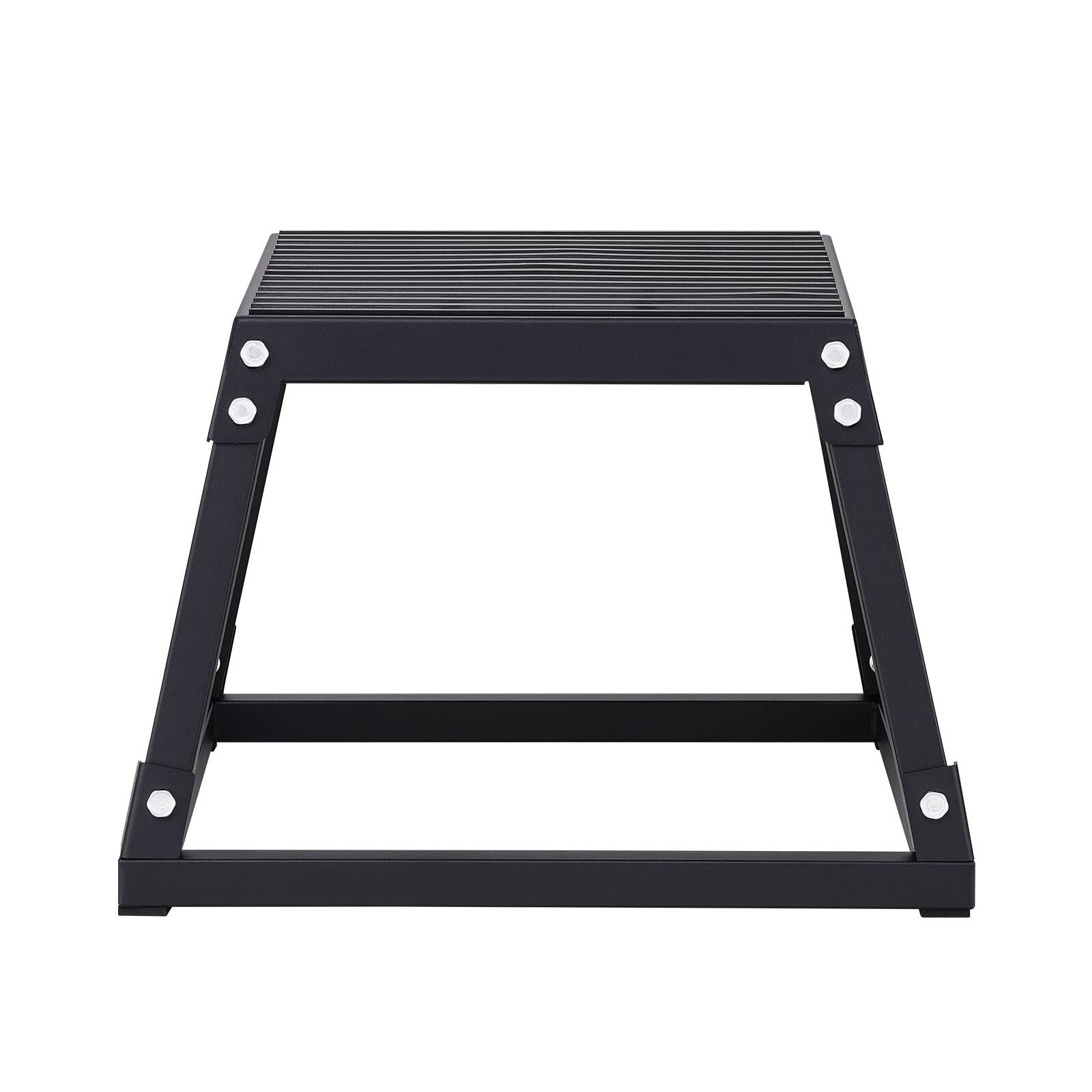 Alt View 5. VEVOR - Plyometric Jump Box, 12 Inch Plyo Box, Steel Plyometric Platform and Jumping Agility Box,Anti-Slip Fitness Step Up Box - Black.