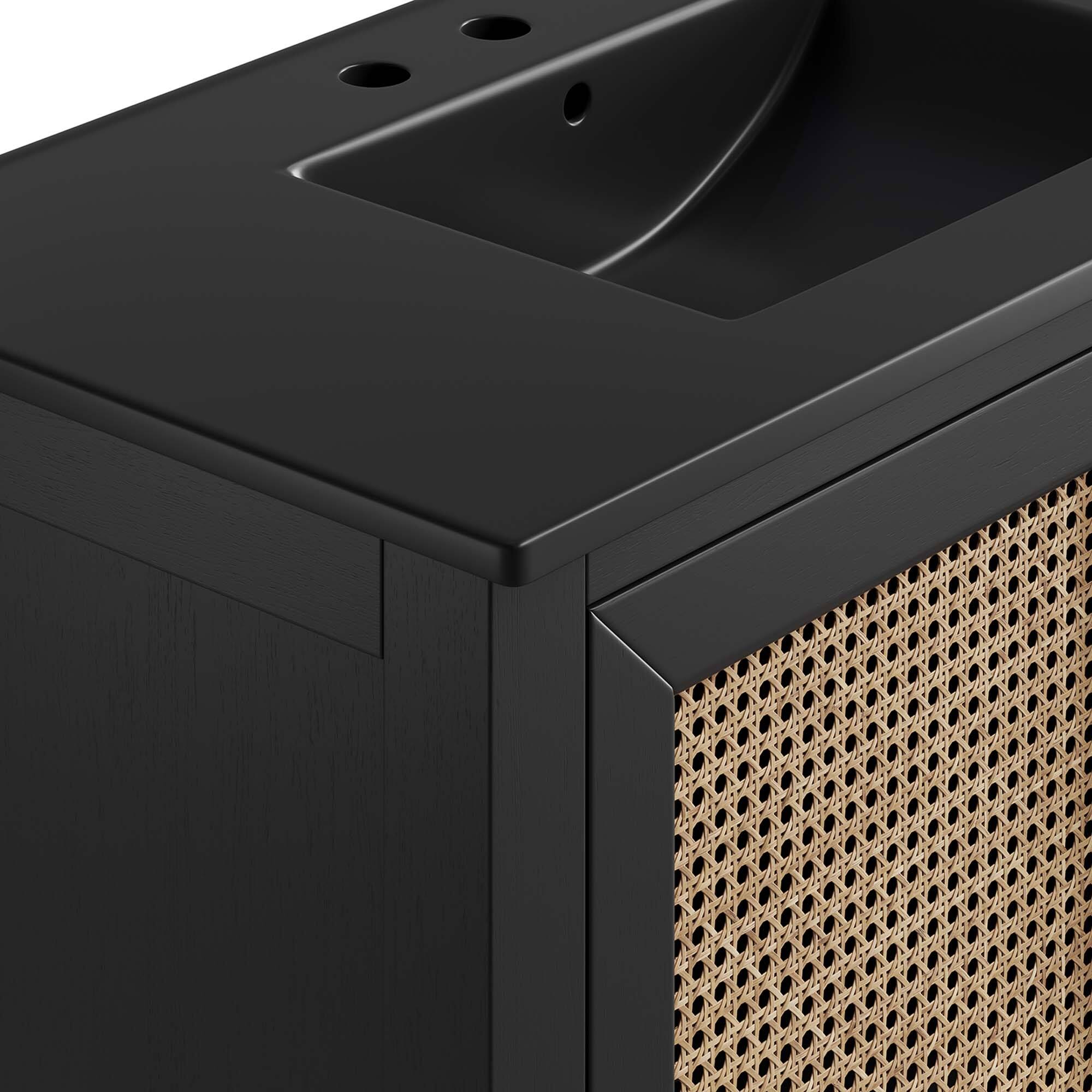 Alt View 8. Modway - Dixie Bathroom Vanity Basin Included by Modway - Black Black.