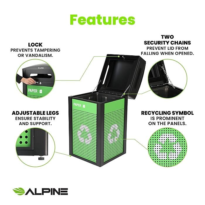 Green -Square Opening Lid