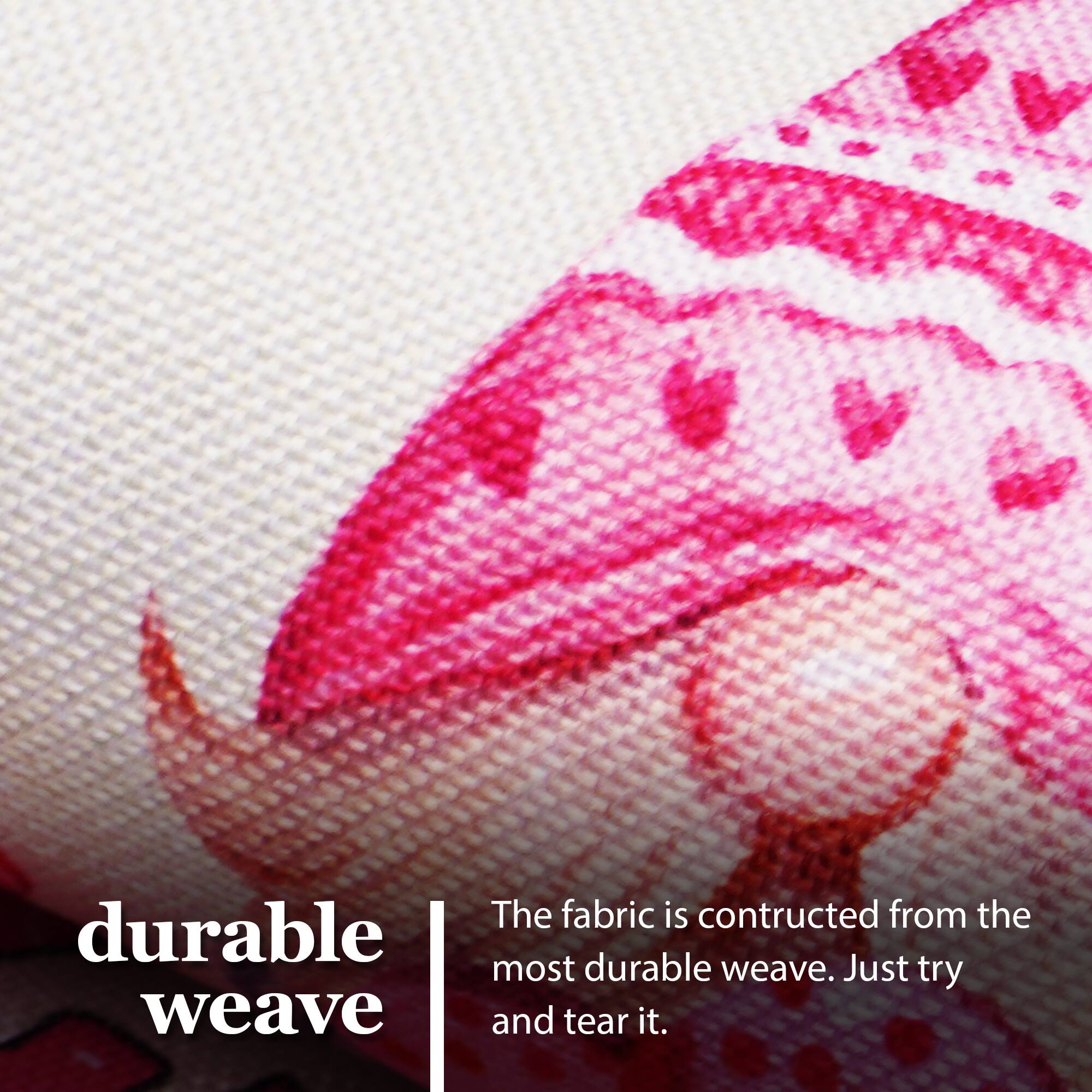 The fabric is constructed from the most durable weave. Just try and tear it.