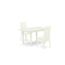 East West Furniture - Dining Table- Dining Chairs - Brown