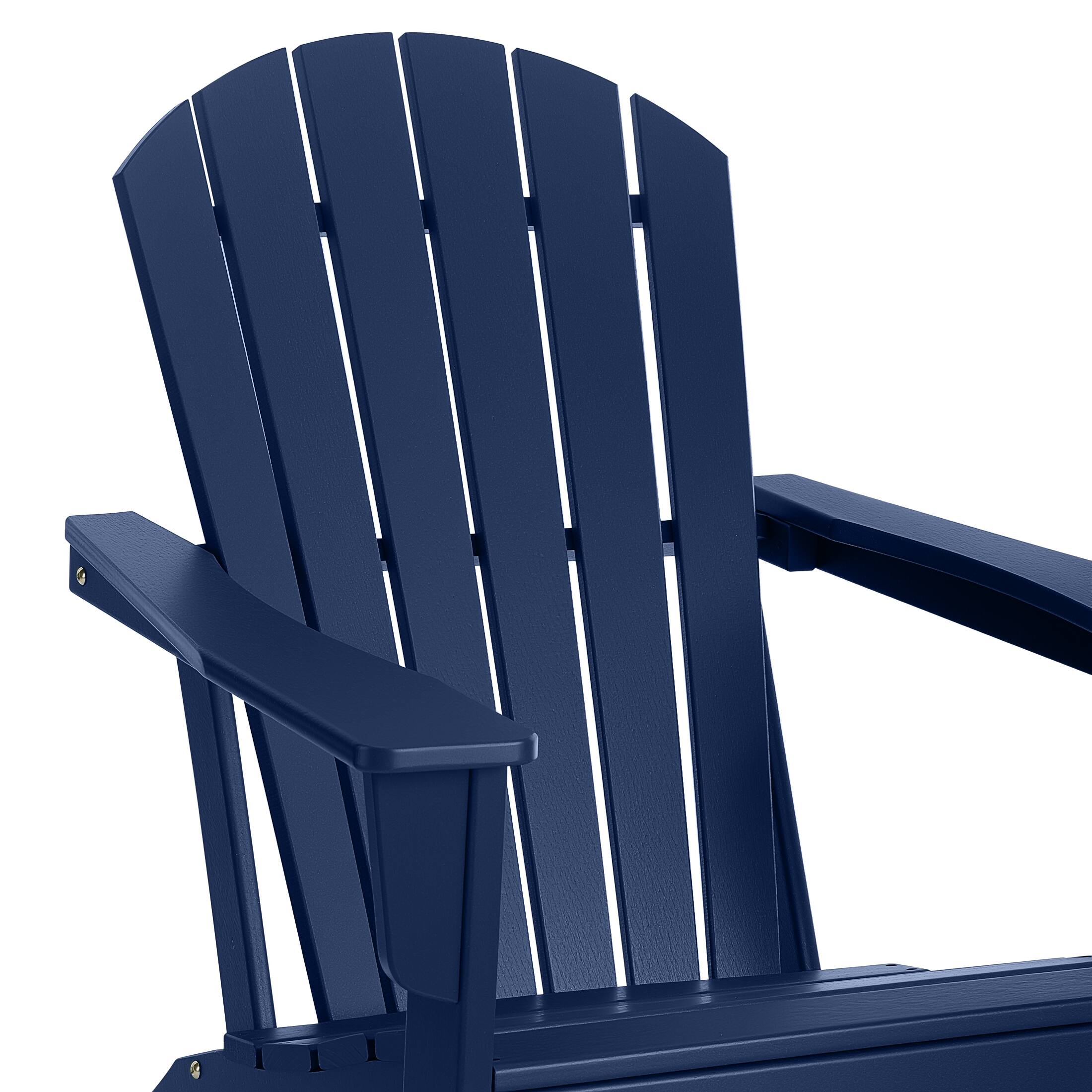 Alt View 4. WestinTrends - WestinTrends Dylan Outdoor Adirondack Chair (Set of 2) - Navy Blue.
