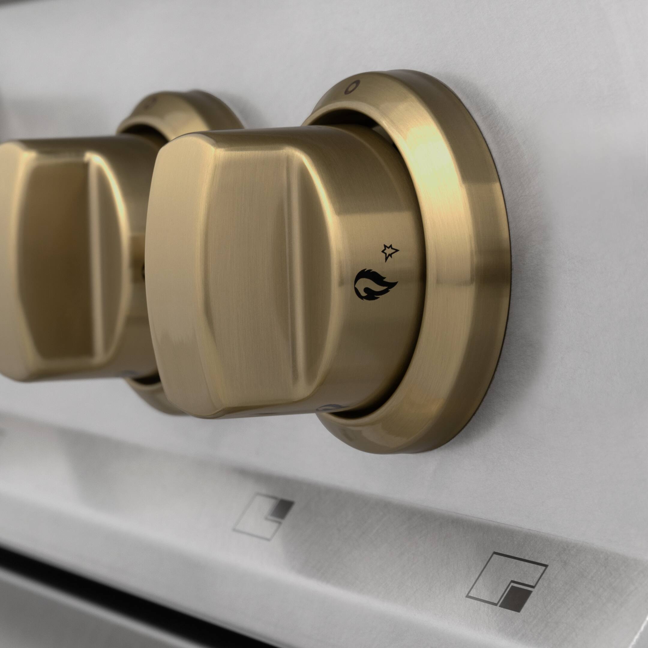 Alt View 6. ZLINE - ZLINE Autograph 36 in. Legacy Dual Fuel Range in Satin Steel & Bronze Accents (RASZ-SN-36-CB) - Stainless steel.