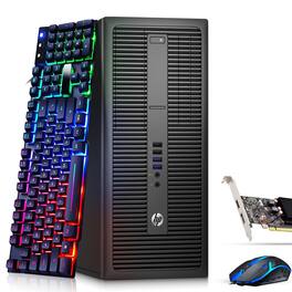 HP - Refurbished Excellent - G2 Tower Gaming Desktop PC | Intel i5-6th 3.2GHz | 8GB DDR4 RAM | 128GB + 1TB HDD | NVIDIA GTX 1050Ti | Wi-Fi | Win11 - Black