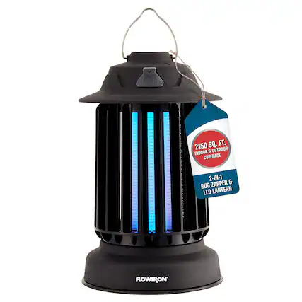 Type-C 2150 sq. ft. Indoor & Outdoor Coverage 2-in-1 Bug Zapper & LED Lantern Flowtron