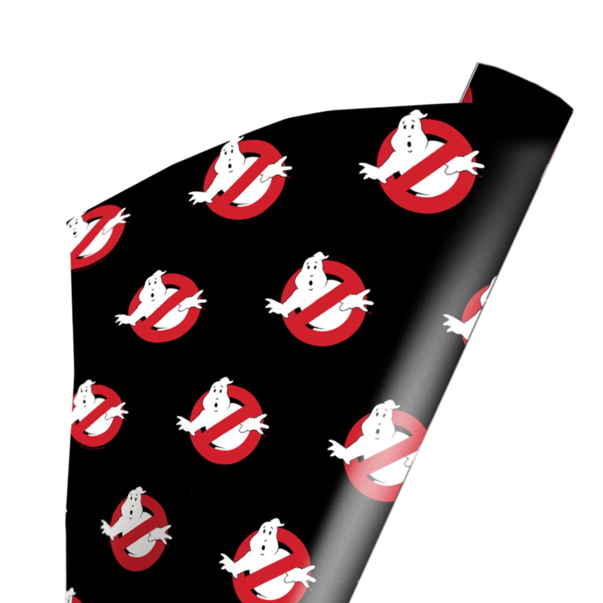 Front. Trick or Treat Studios - Ghostbusters "No Ghost" Wrapping Paper  | 30 x 96 Inches - Multi-Colored.