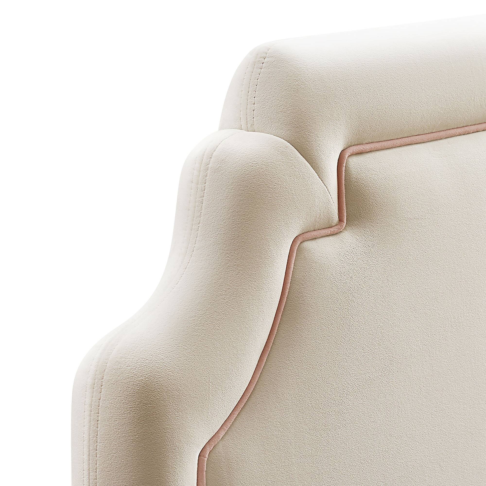 Alt View 4. Modway - Magnolia Stain-Resistant Performance Velvet Headboard by Modway - Alabaster Pink.