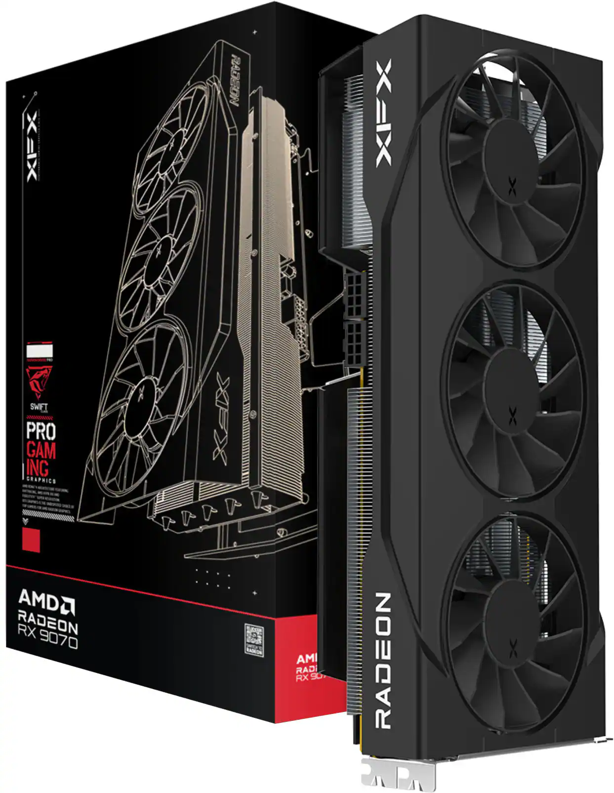 XFX RADEON RX 9070 SWIFT - PRO GAMING GRAPHICS AMD RADEON RX 9070