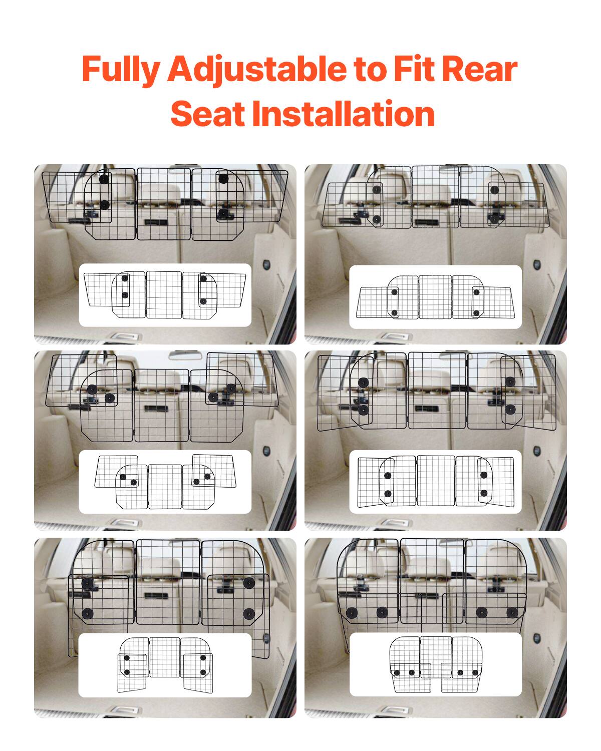 Fully Adjustable to Fit Rear Seat Installation