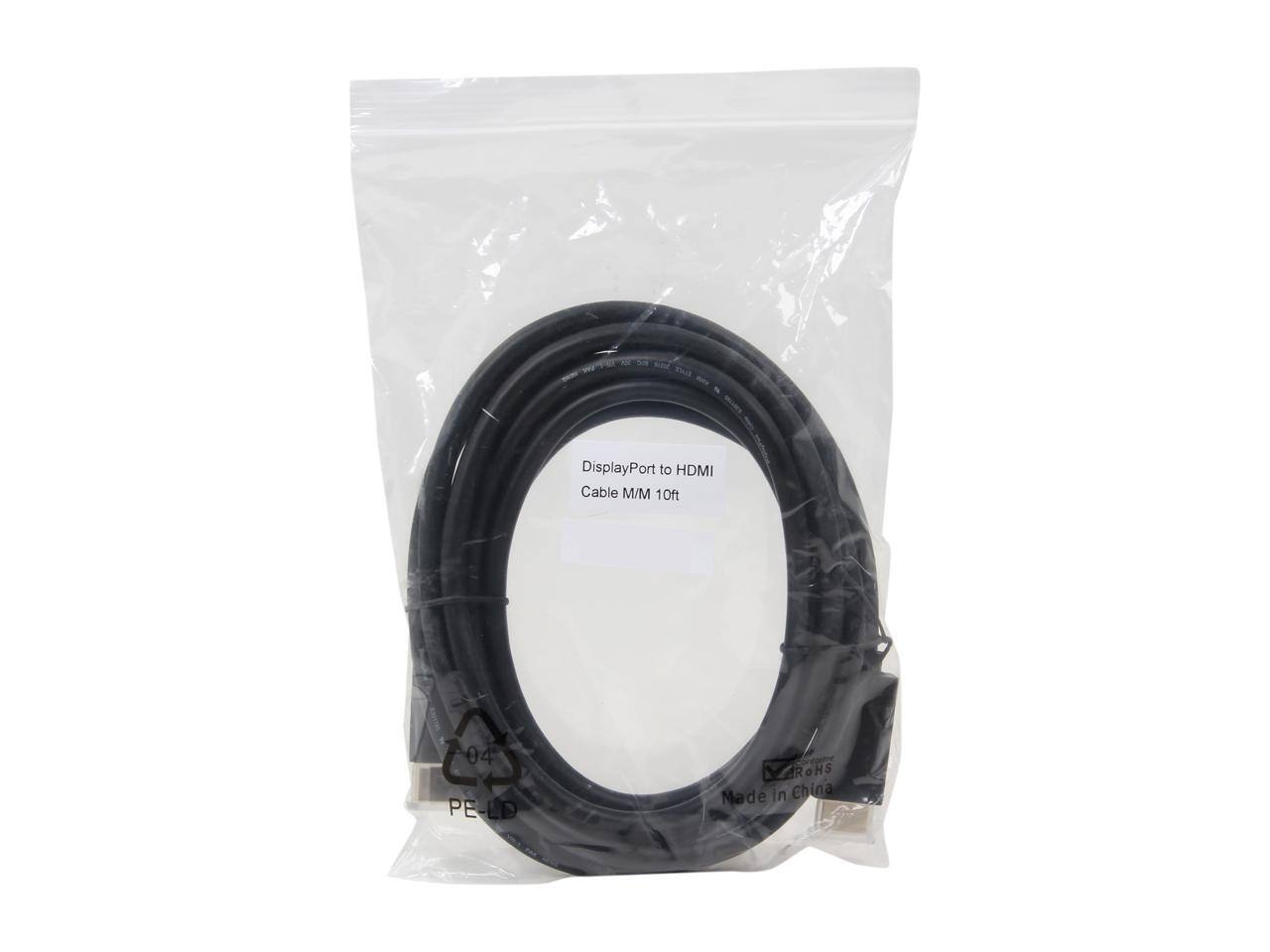 DisplayPort to HDMI Cable M/M 10ft  
CO4 04 PE-LD  
ROHS Made in China