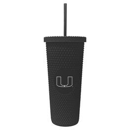 Logo Brands - Miami Hurricanes 24oz. Logo Studded Tumbler - Multicolor
